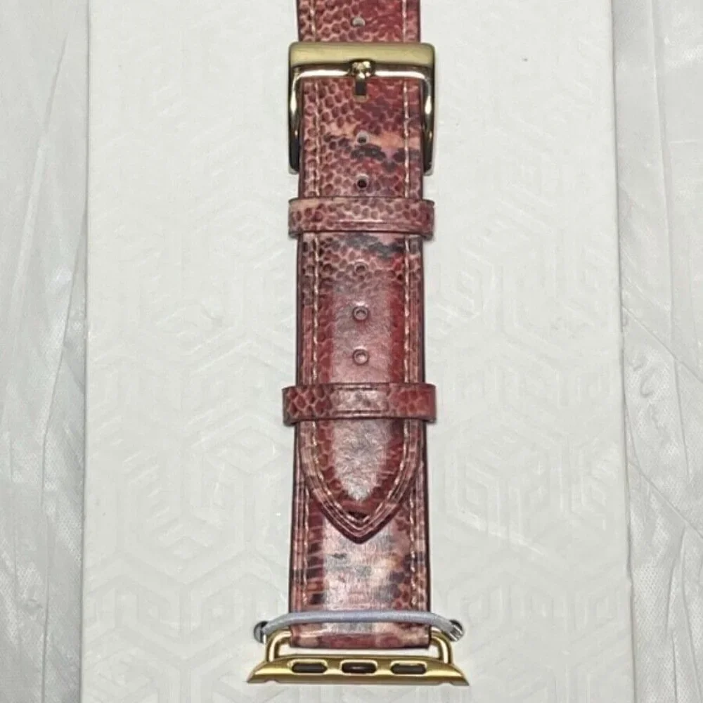 Apple‎ Watch Band Sz38-40mm Simply Southern 2-Piece Leather Snake Skin Design